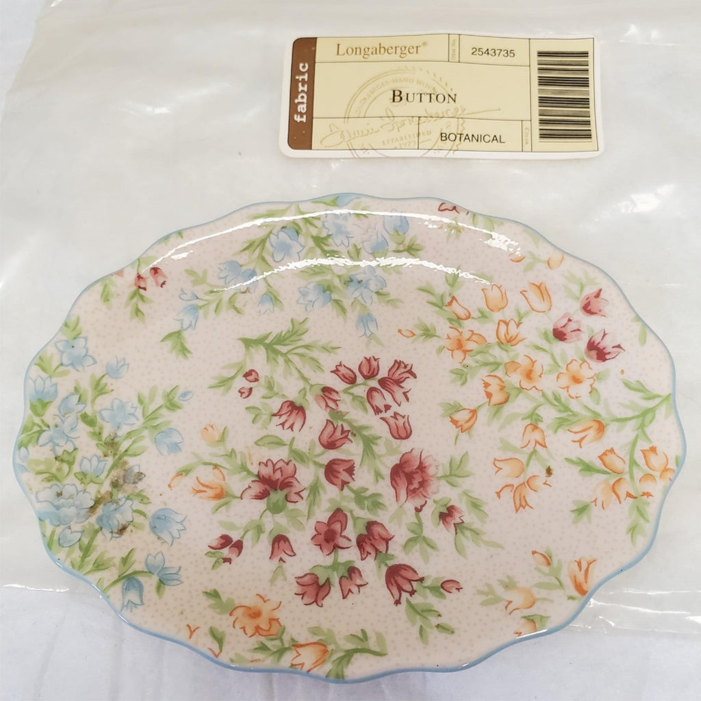 Longaberger Basket & Mother's Day Soap Dish Set Button Botanical Liner