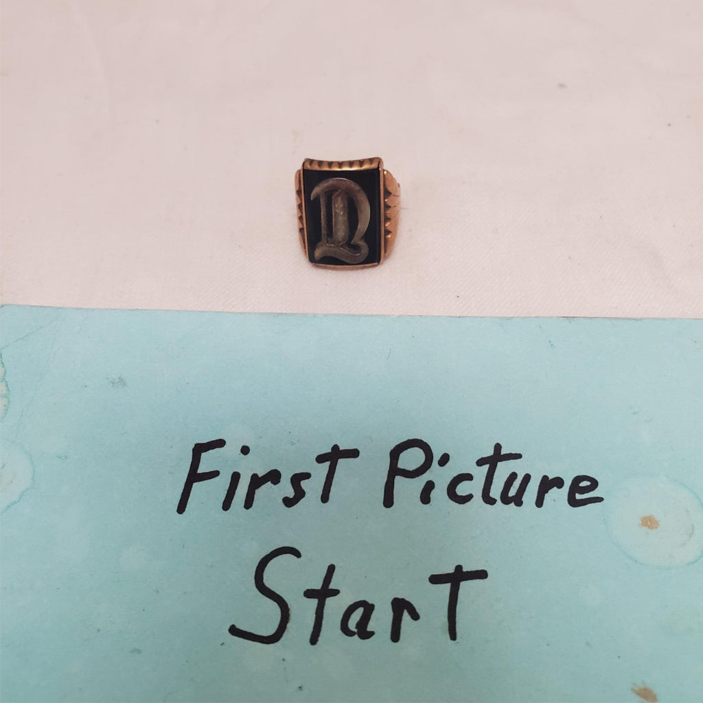 Letter D Gold Broken Scrap Ring