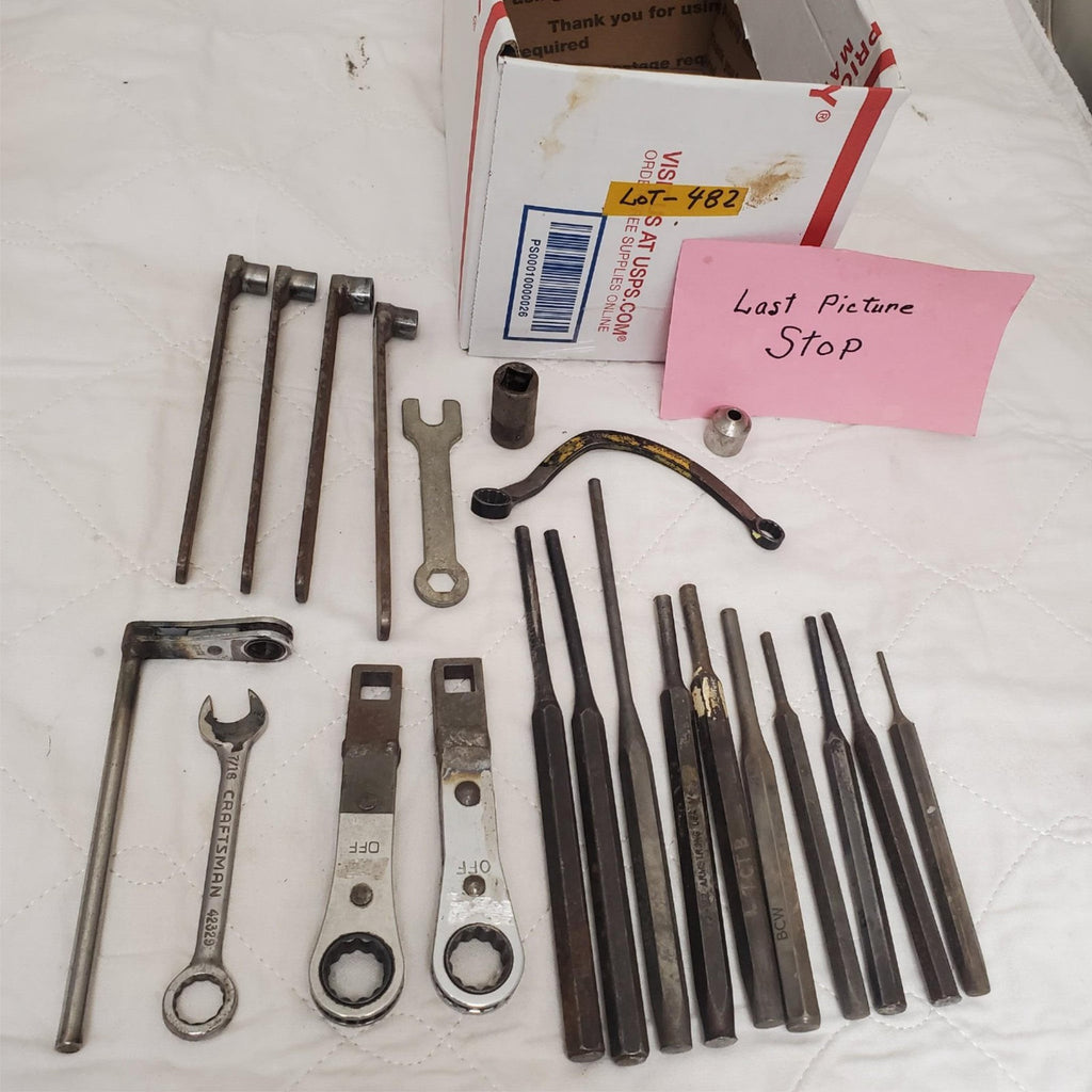 Lot of 22 Punch Chisel Sets, Combination Ratchet Wrench & More LOT-482