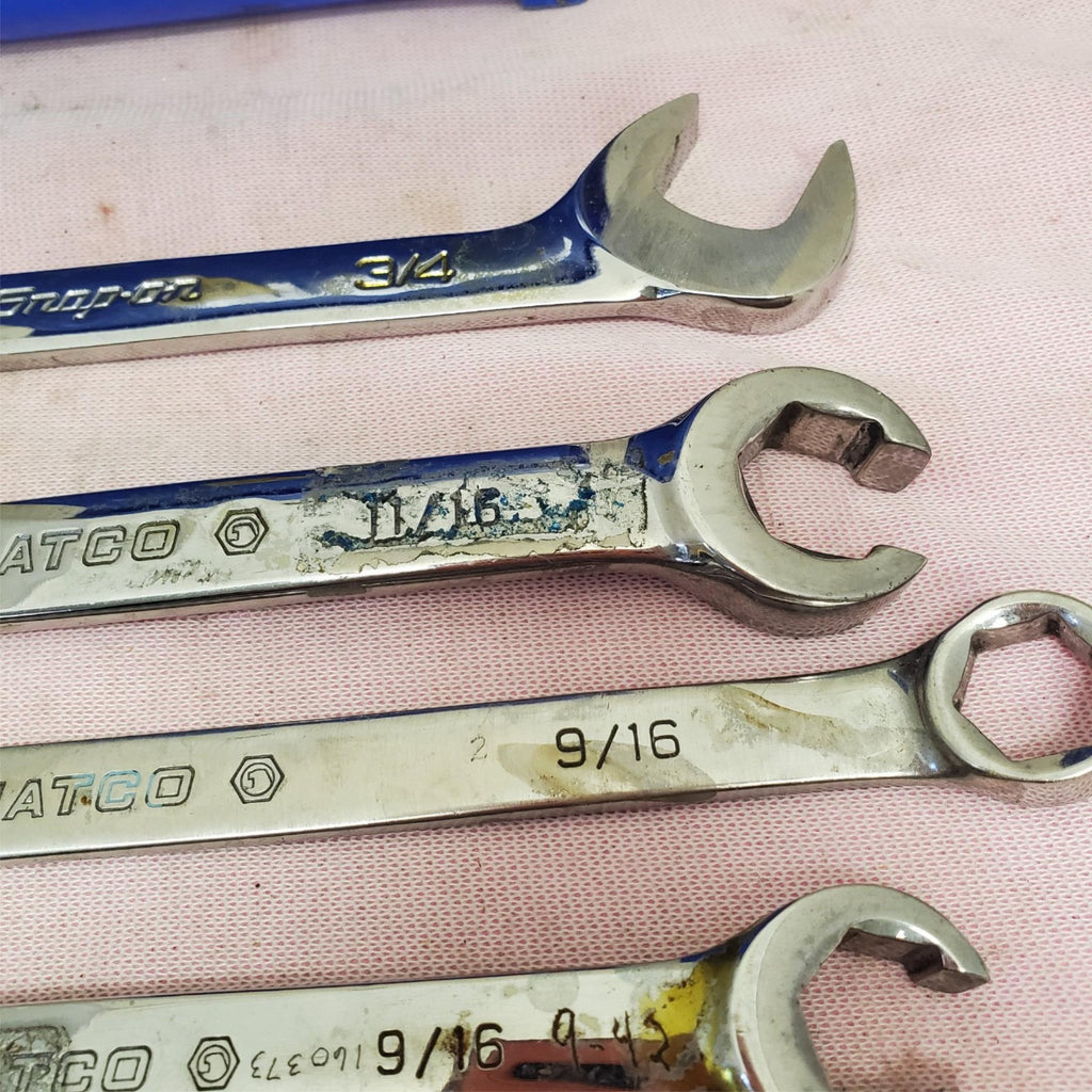 Lot of 8 Assorted Open-End Combination Wrench Set LOT-173