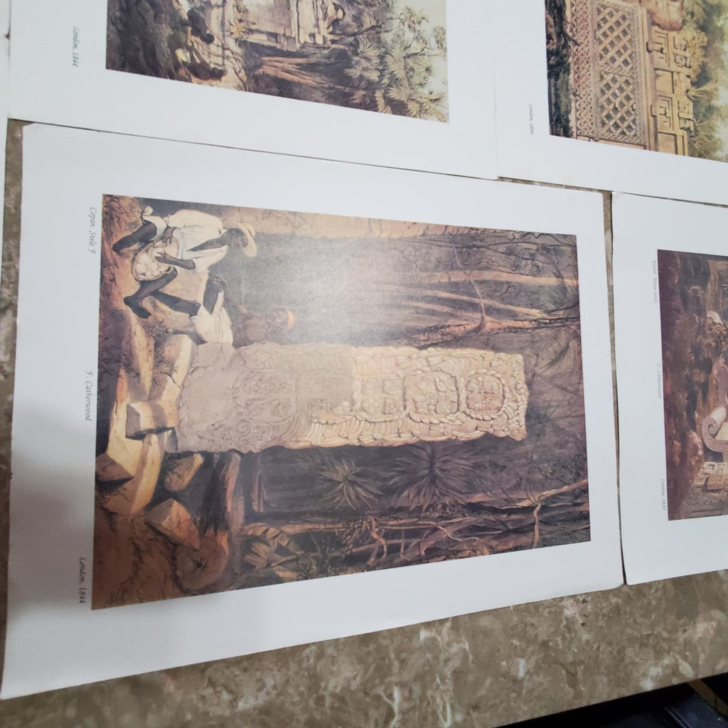 Lot of 9 Art Prints of Ruins and Temples