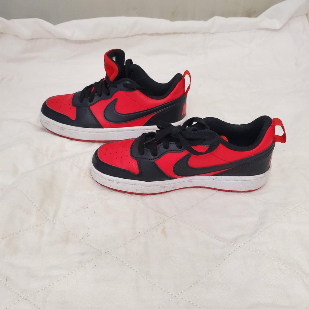 Nike Court Borough Low Recraft Red & Black Shoes US Size 3.5Y