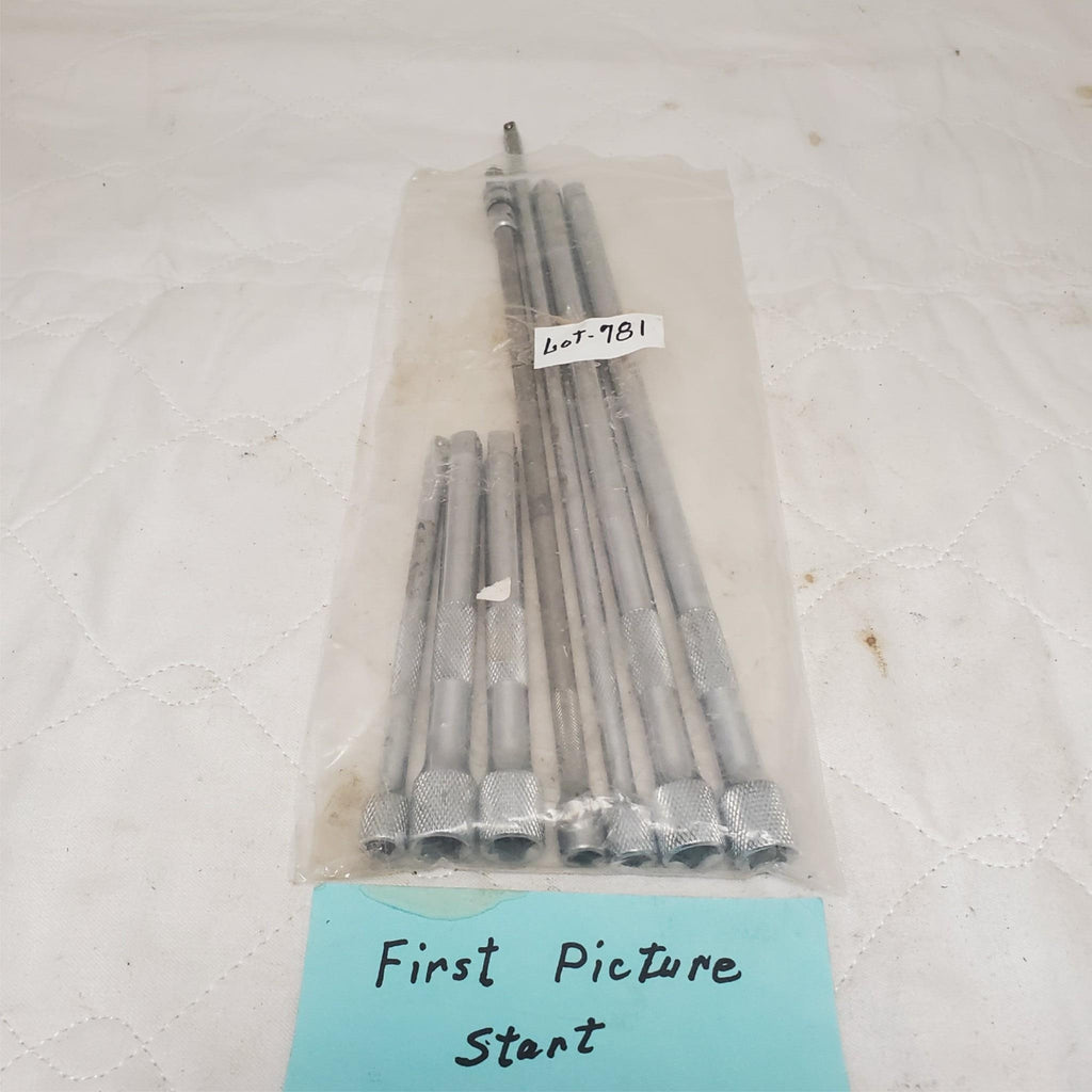 Lot of 7 Assorted Piece Knurled Extension Bar Set LOT-781