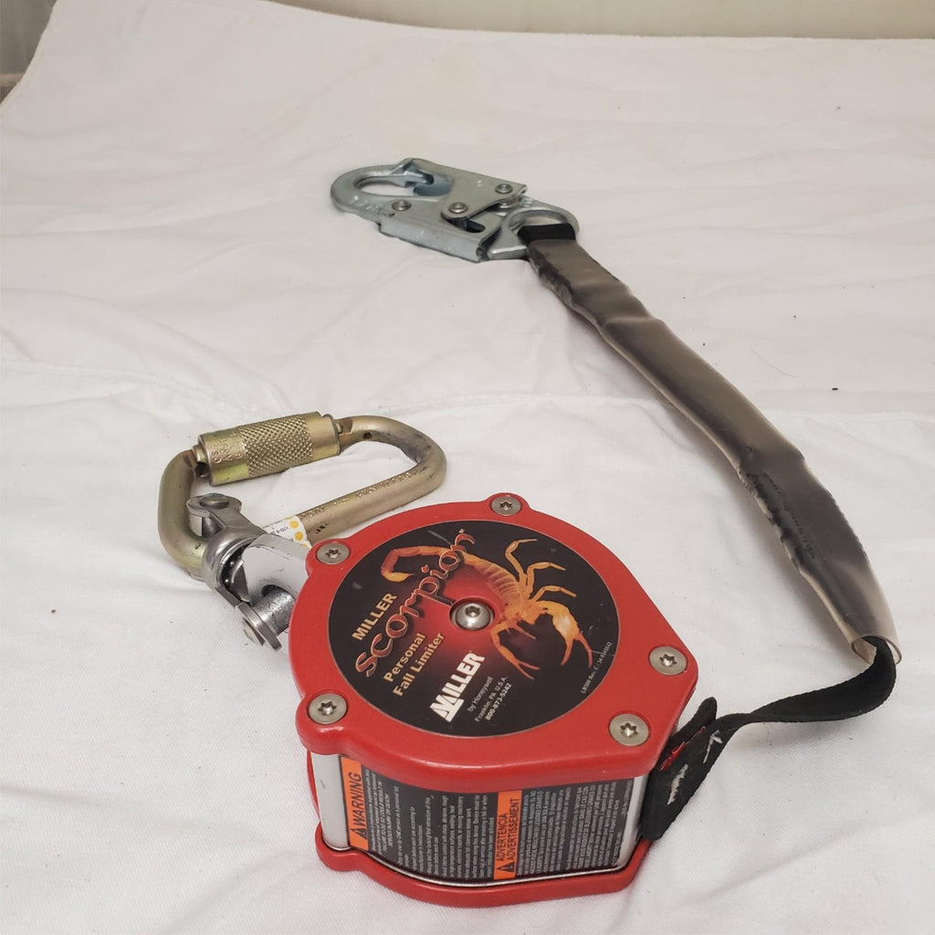 Miller Scorpion PFL-4-Z7 9FT With Steel Twist-Lock Carabiner & Swivel Shackle