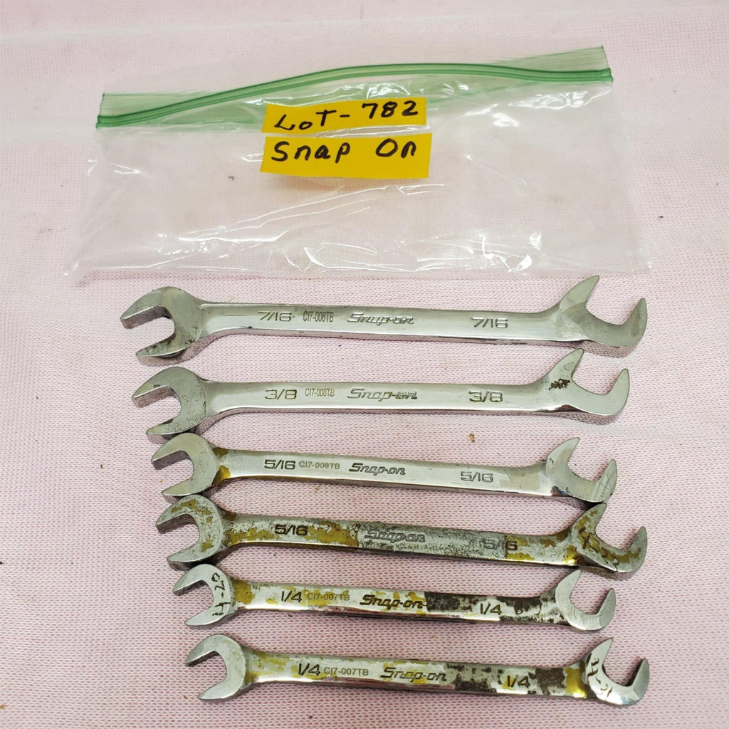 Lot of 6 Snap-on 4-Way Angle Head Open-End Wrench Set LOT- 782