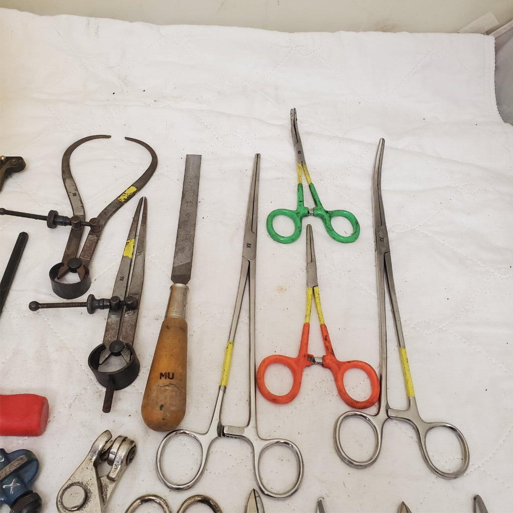 Mixed Lot Precision Hand Tools Scissors Forceps Caliper Pliers Scrapers LOT-547