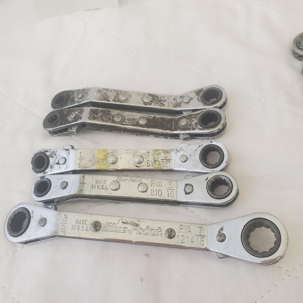 Lot of 44 Assorted Proto,Blue-Point Ratcheting Offset Box End Wrenches LOT-669