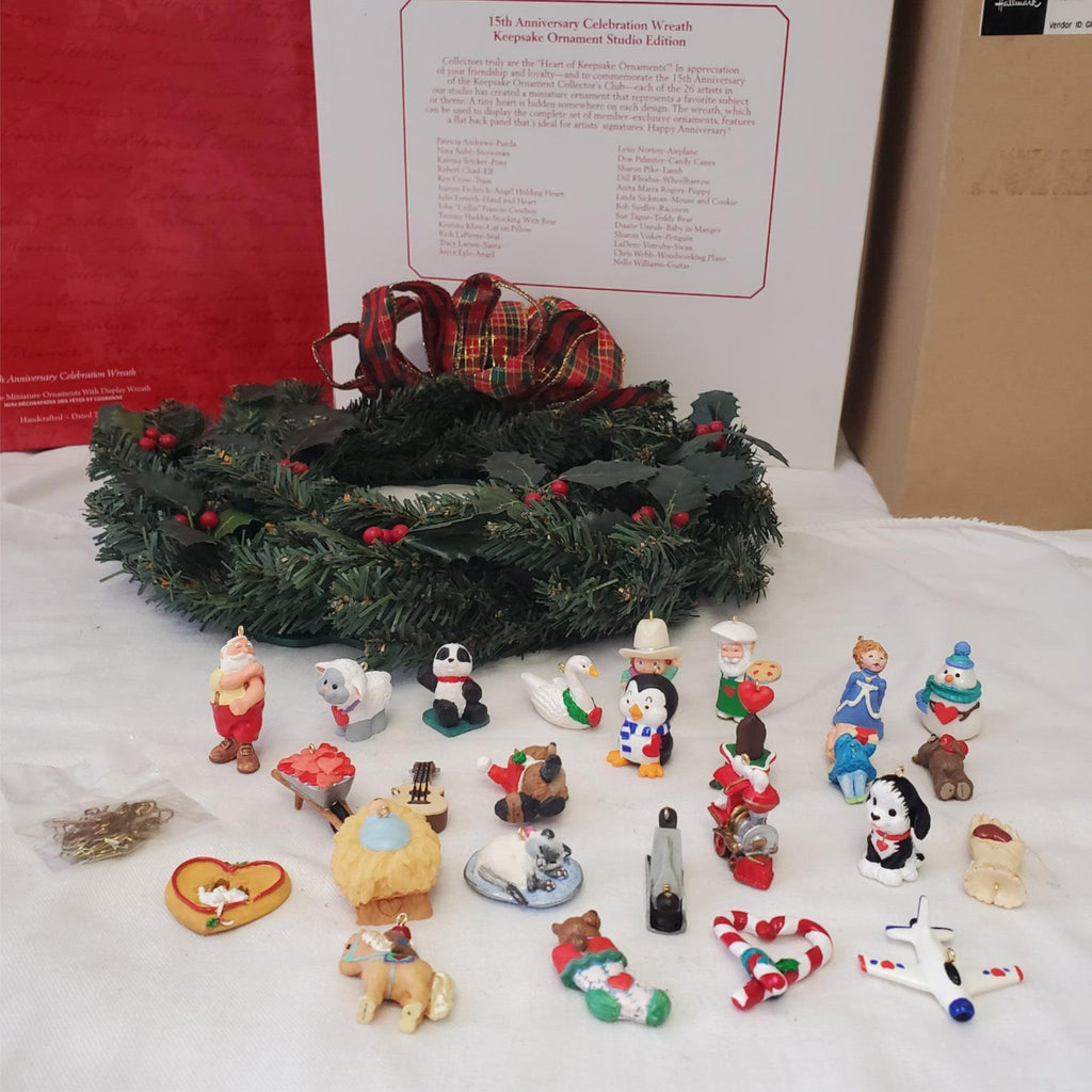 Hallmark Keepsake Ornaments 15th Anniversary Celebration Wreath Studio Edition