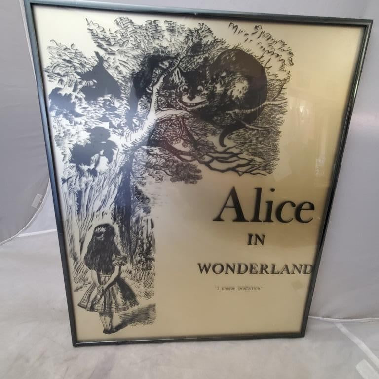 Alice's Adventures in Wonderland Illustrated Large Framed Picture