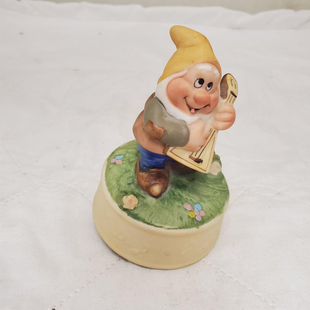 Disney Schmid Snow White Happy Dwarf Music Box Figurine