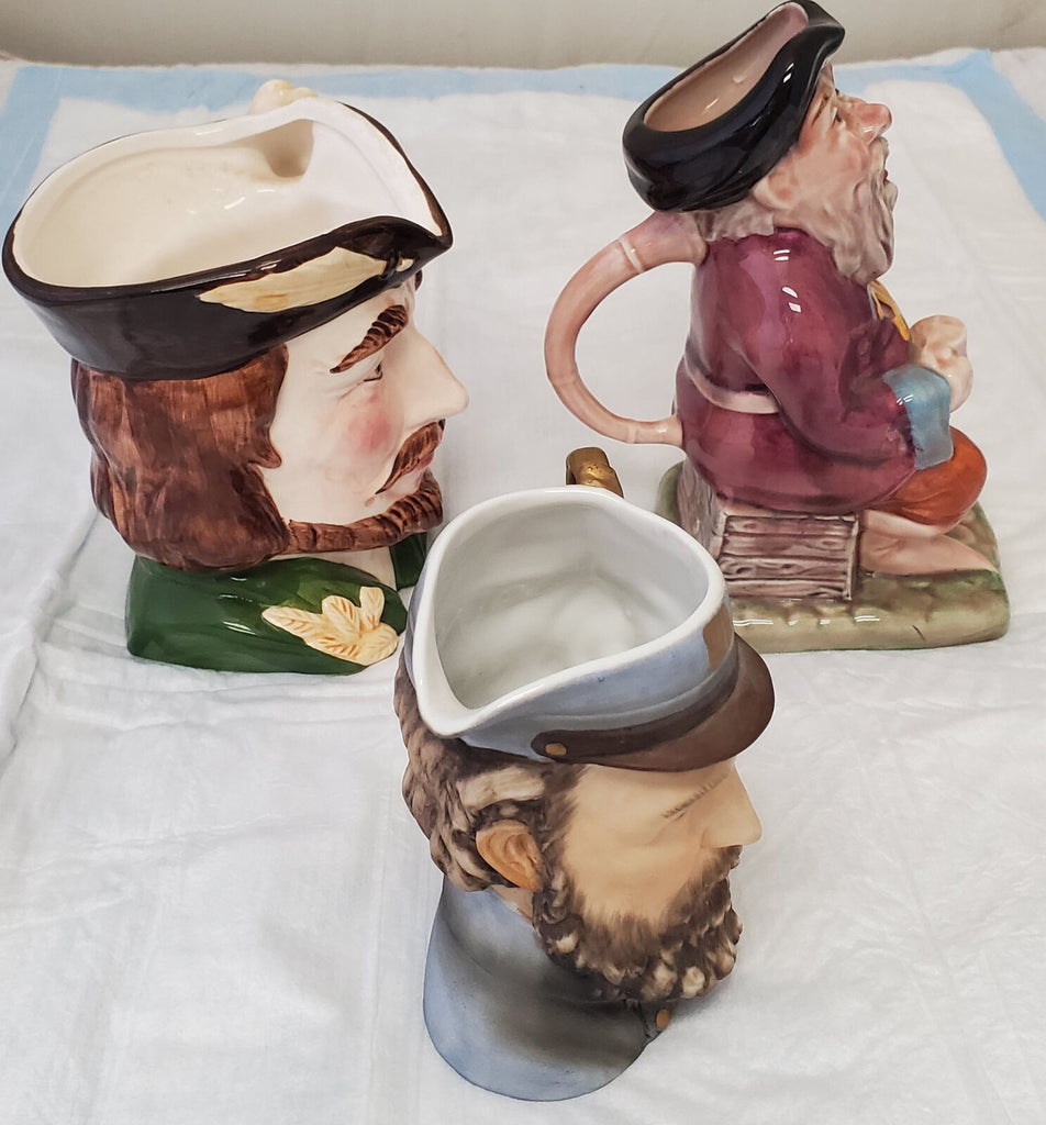 Vintage Melba Ware 4 Large Character Jugs