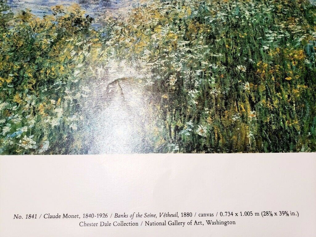 Claude Monet "Banks of the Seine, Vetheuil" 1880 Giclee Fine Art Print