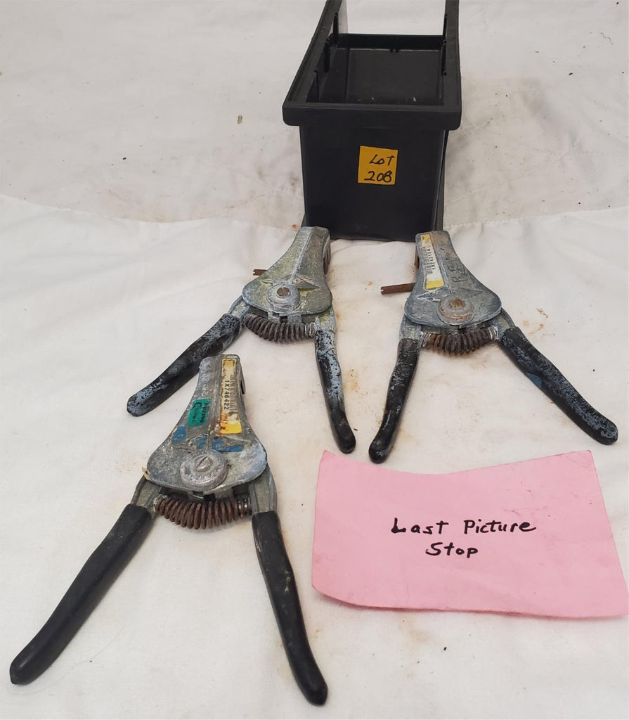 Lot of 3 Electrical Wire Stripper Spring-Loaded Tool LOT-208