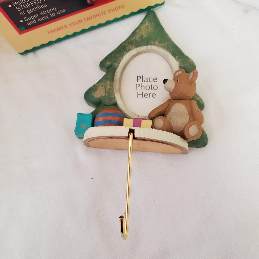 Lot of 2 Hallmark Christmas Stocking Hanger Photo Holder