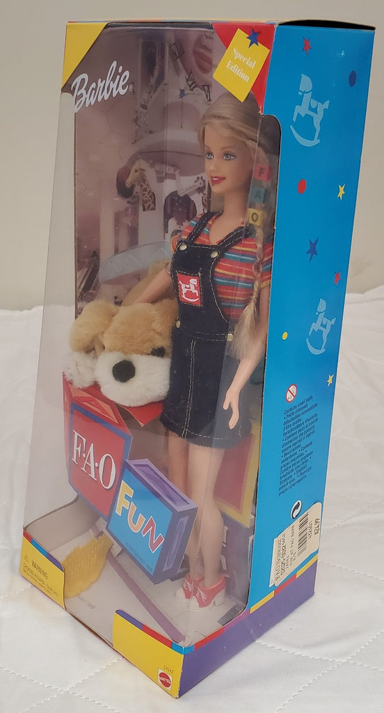 Barbie FAO Schwarz 1999 Special Edition Plush Dog, Piano Box, Denim Outfit Gift