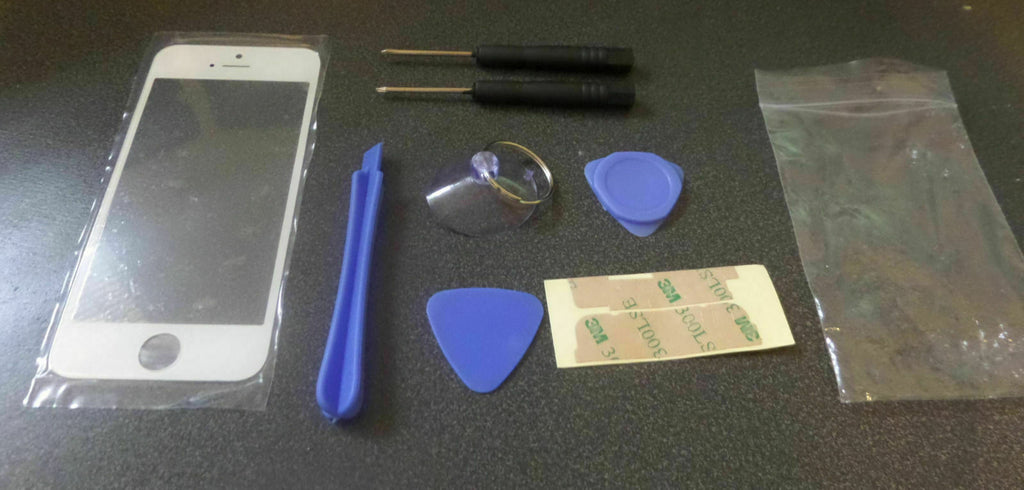Replacement Front outer Screen Glass Lens for Apple iPhone 5 5S 5C White + Tools