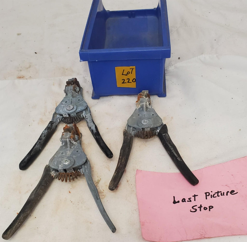 Lot of 3 Ideal Stripmaster Electrical Wire Stripper Spring-Loaded Tool LOT-220