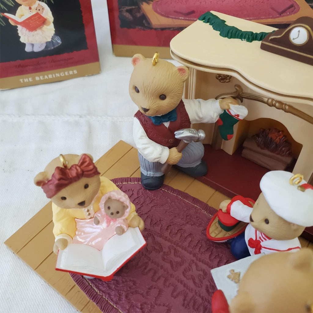 Lot of 5 Assorted Hallmark Keepsake Ornaments The Bearingers 1993