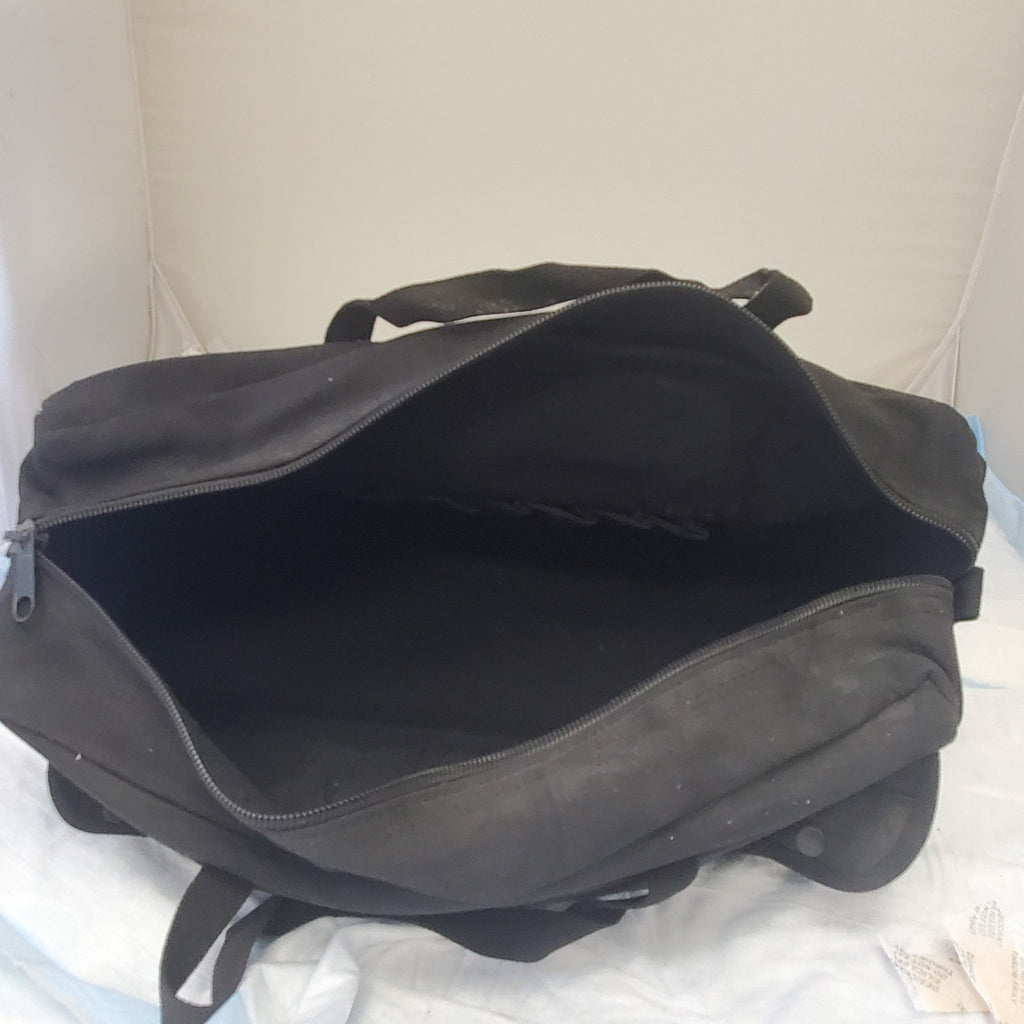Vintage Large Shoulder Strap Pockets Zipper Tool Bag - Black