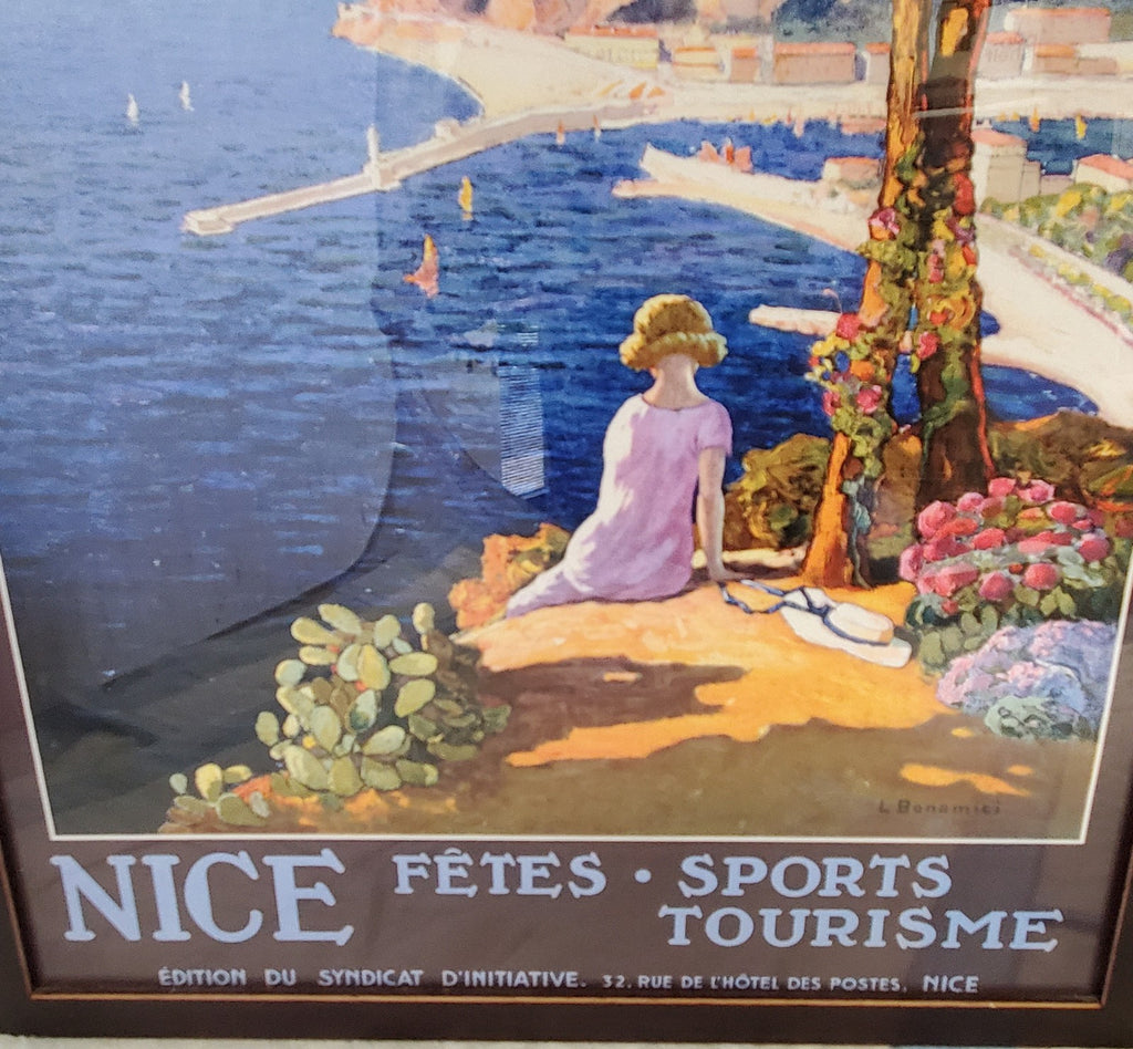 Girl View of Nice Beaches Sea Ocean Flowers France French Travel Tourism
