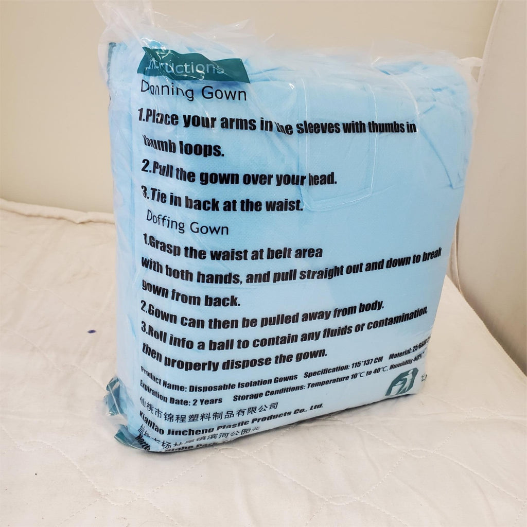 Blue Disposable Medical Isolation Gowns