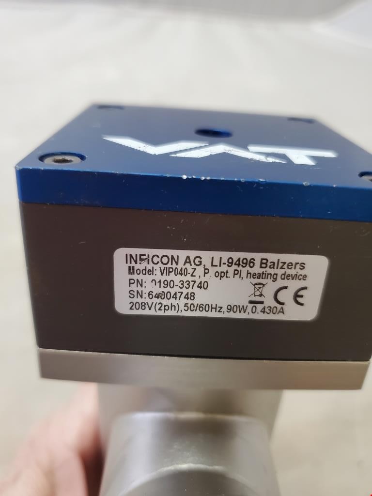 Inficon AG LI-9496 Balzers VAT / Inficon VIP040-Z,P,opt. PI Heating Device