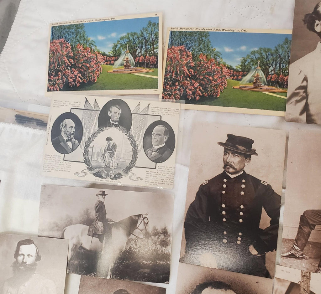 civil war post cards Leib Image unposted, York PA,  Lincoln, Grant, Lee, Davis