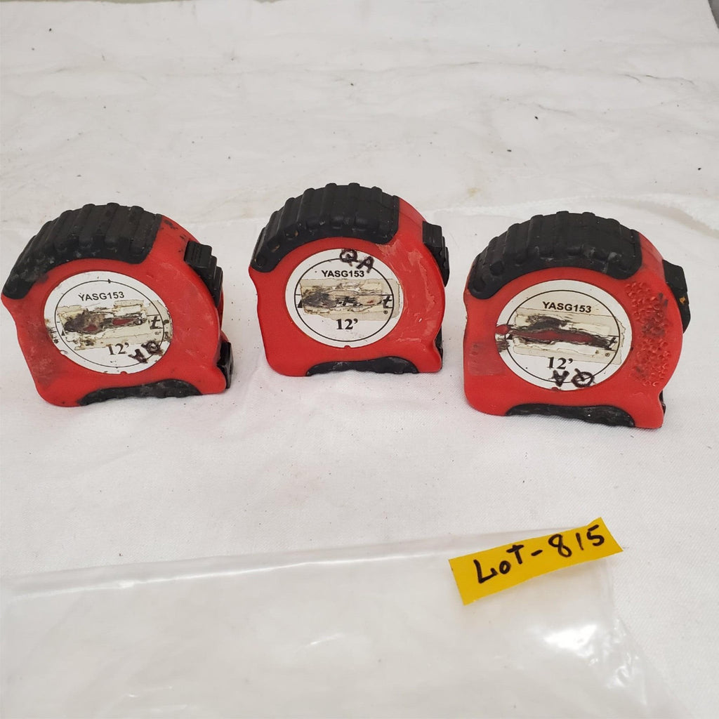 Lot of 3  Blue-Point 12' Feet Tape YASG153 Measure Soft Grip LOT-815