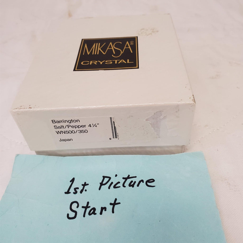 Mikasa Barrington Crystal Salt Pepper Shakers