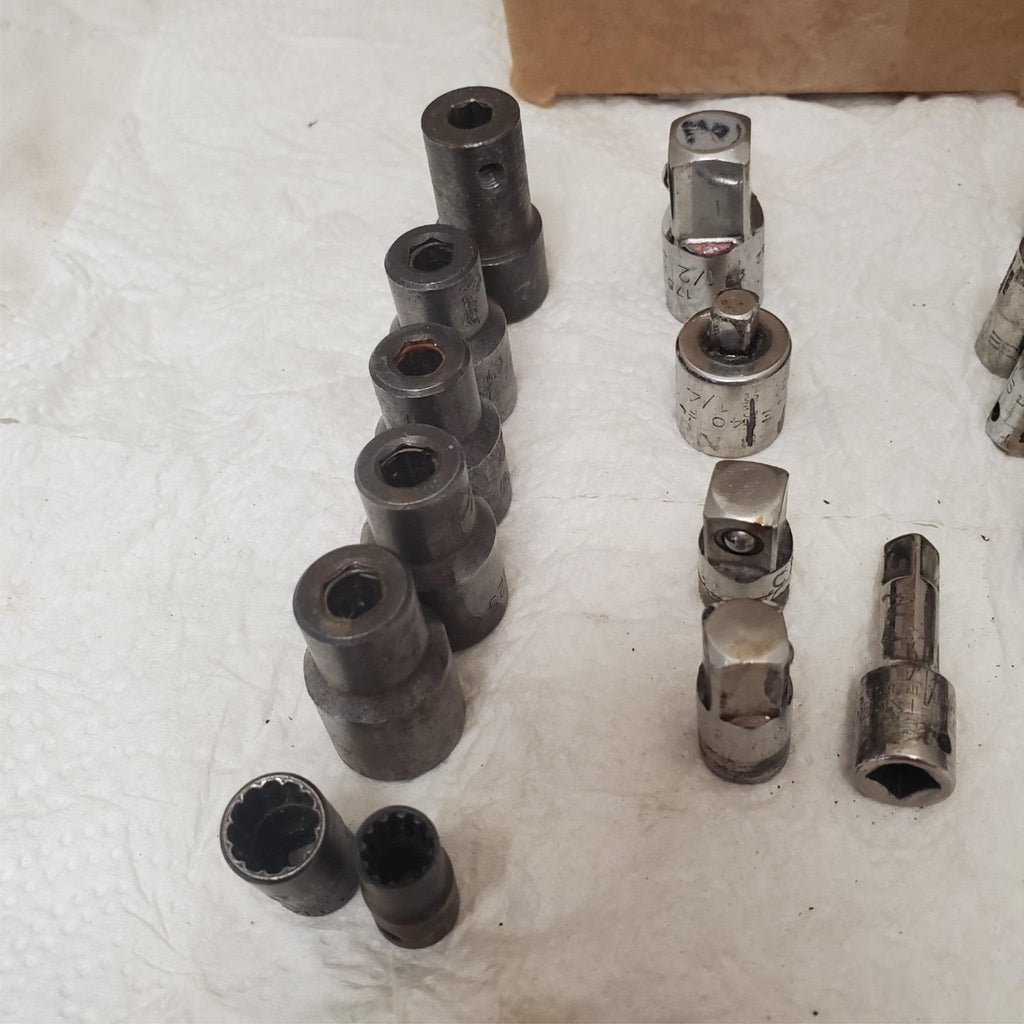 Lot of Assorted Snap On 12 Point 1/4 Drive Swivel Socket Set LOT-729