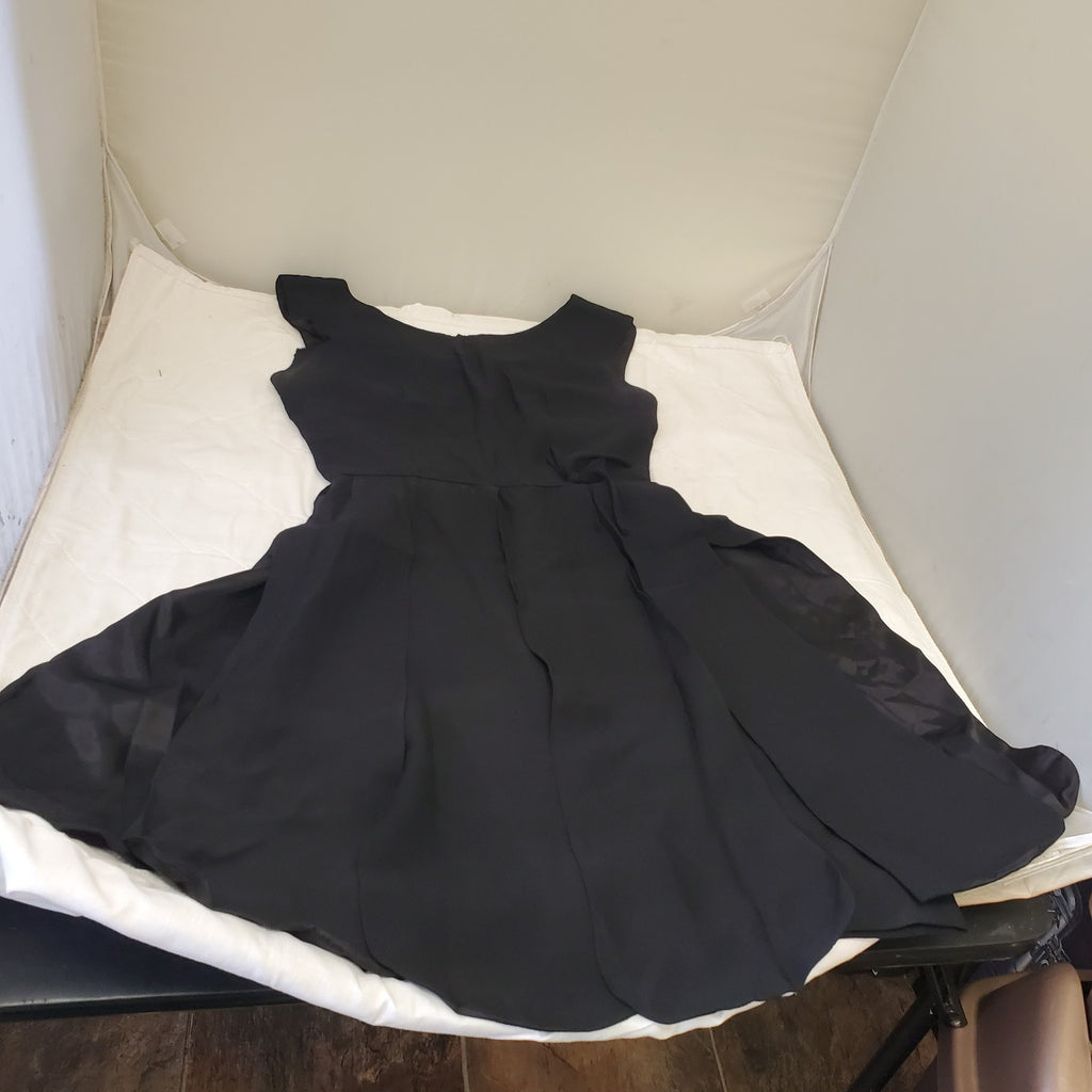Vintage Women Fashion Sleeveless Black Dress