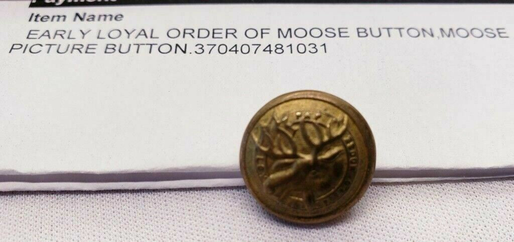 Original Loyal Order of Moose Uniform Button