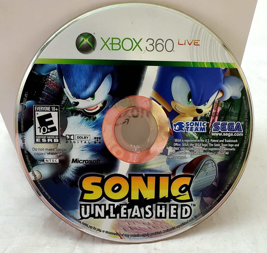 Sonic Unleashed Microsoft Xbox 360 Video Game Disc Only