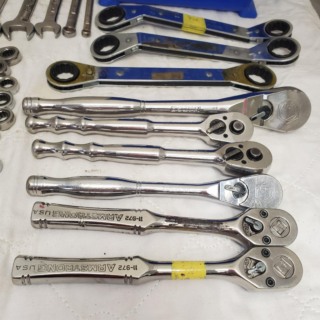 Lot of 49 Assorted Gearwrench Head Spanner, Ratcheting Wrench Set LOT-405