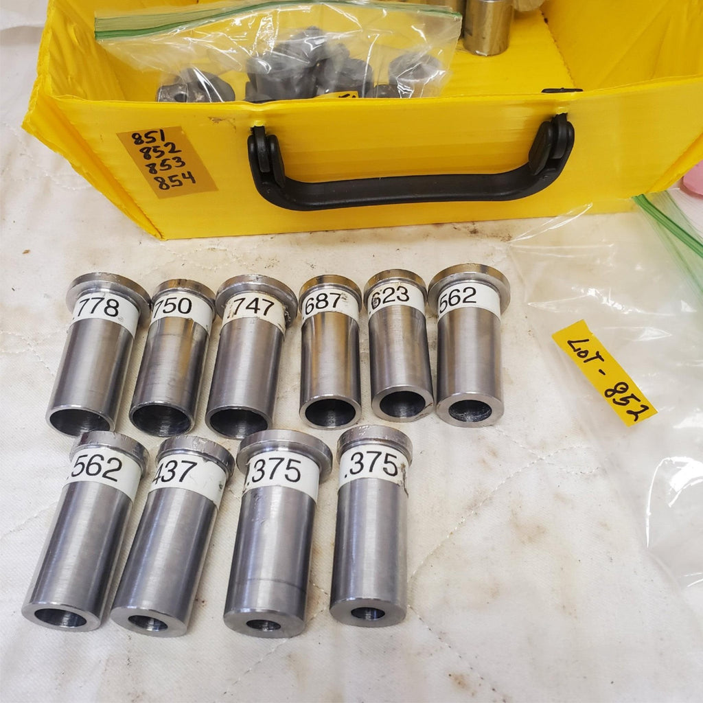 Lot of 10 Assorted Precision Steel Bushing Dies Set LOT-852