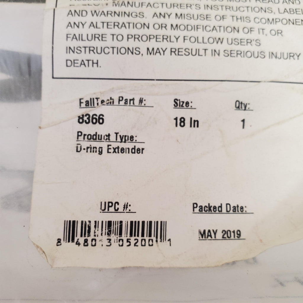 Lot of 3 Falltech D-Ring Extender LOT-634