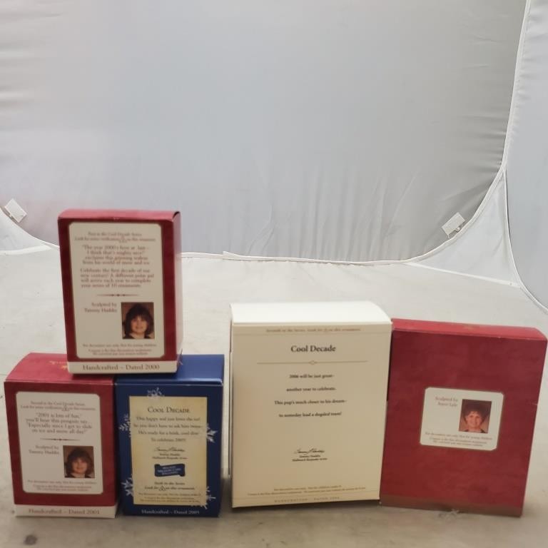 Hallmark Keepsake 2000-2006 Cool Decade and OUR FAMILY Photo Holder Ornaments