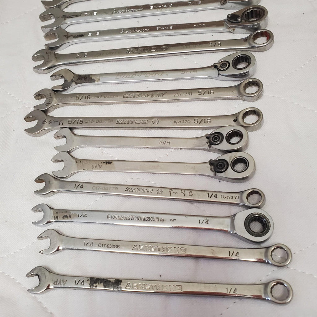 Lot of 16 Assorted Combination Wrench Set LOT-729