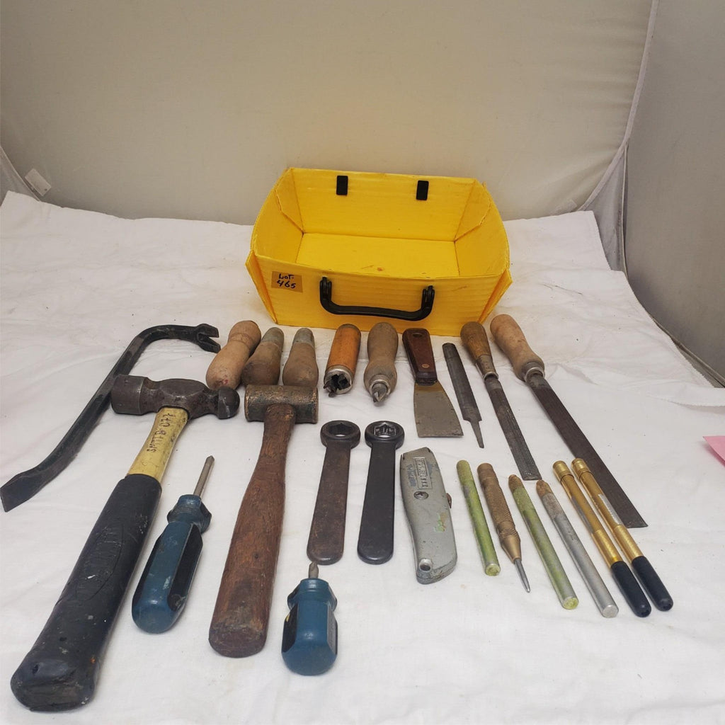 Lot of 4 Used Hand Tools Wood Chisels Hammer Screwdrivers and More LOT-42