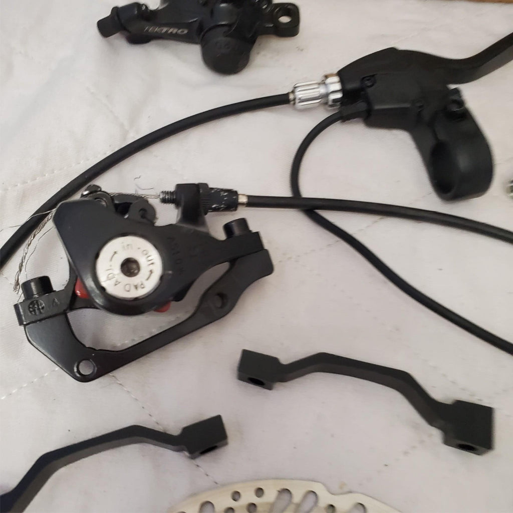 Tektro MTB 160mm Rotors Hydraulic Disc Brakes Kit w/ Cable & Housing 