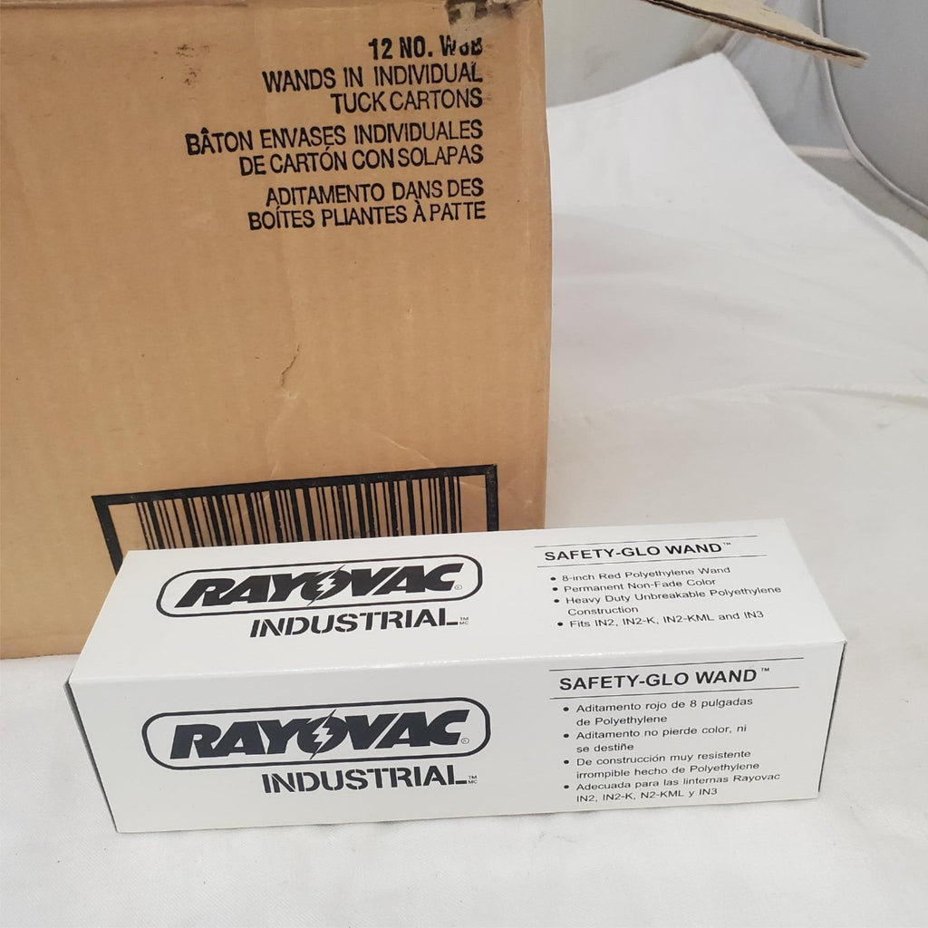 Lot of 12 Rayovac W8B Red Polyethylene Safty-Glo Wands 8 in
