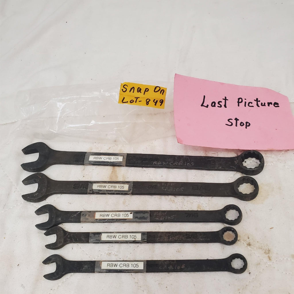 Lot of 5 Snap-On 12 Point Offset Combination Wrench Set LOT-849