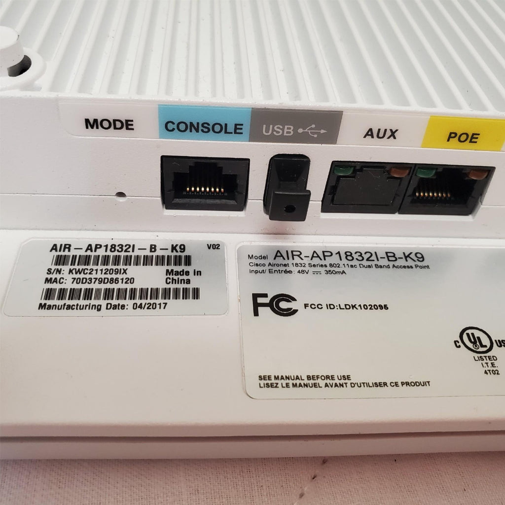 Cisco Aironet 1852 Series AIR-AP1832I-B-K9 Dual Band Wireless Access Point
