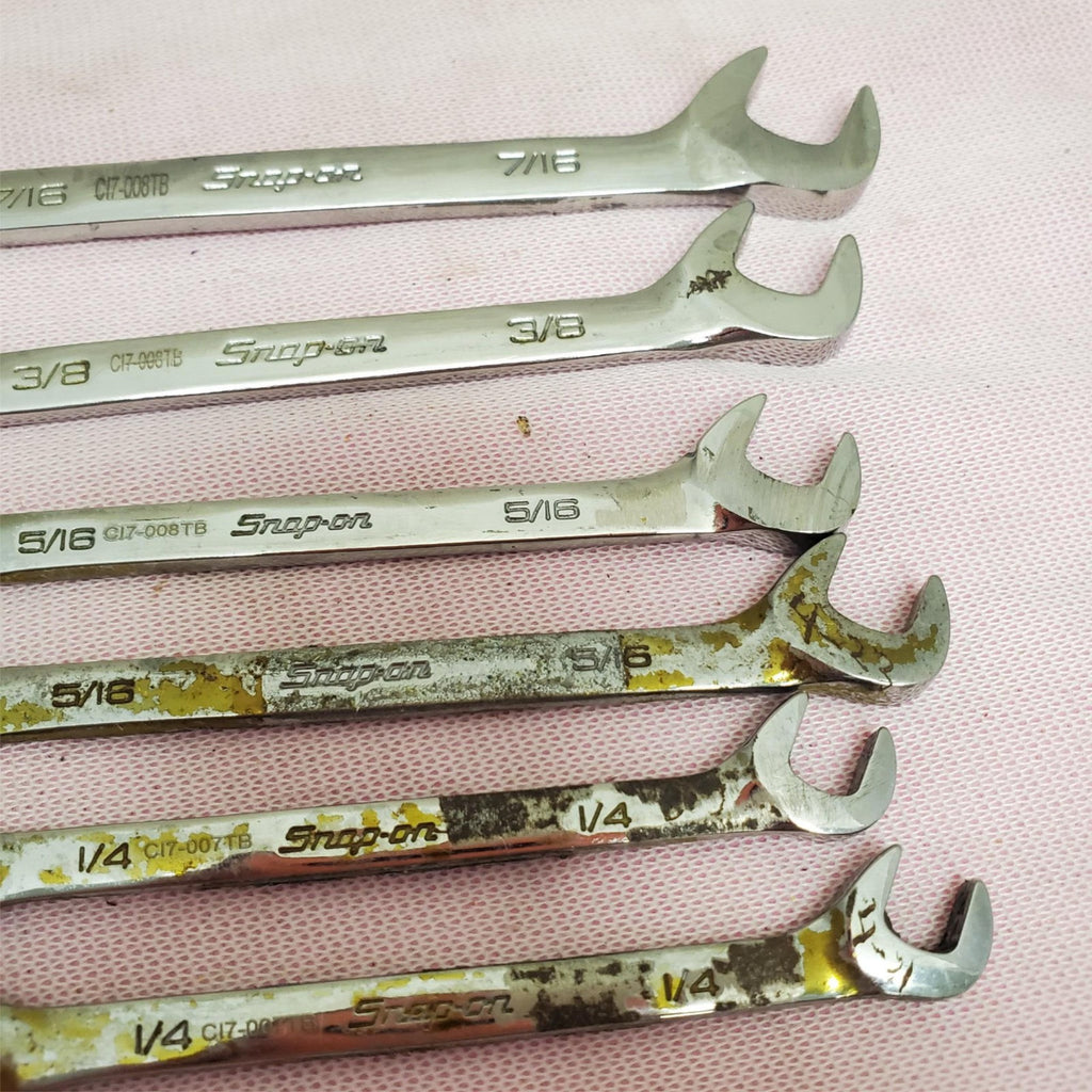 Lot of 6 Snap-on 4-Way Angle Head Open-End Wrench Set LOT- 782