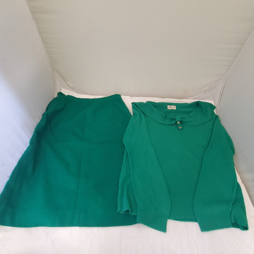 Vintage Algene Women Fashion Jacket and Skirt Set