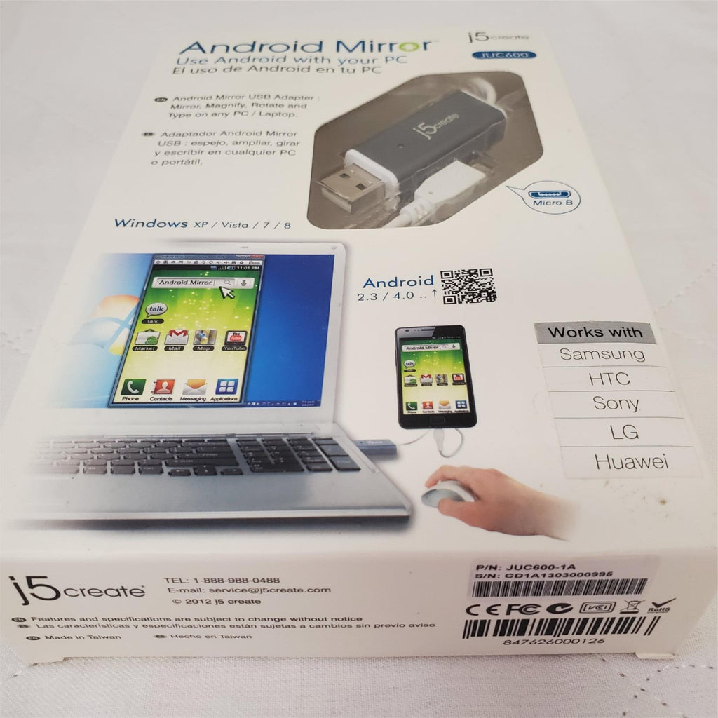 J5create Android Mirror JUC600 - Use PC to full control of your Android Device