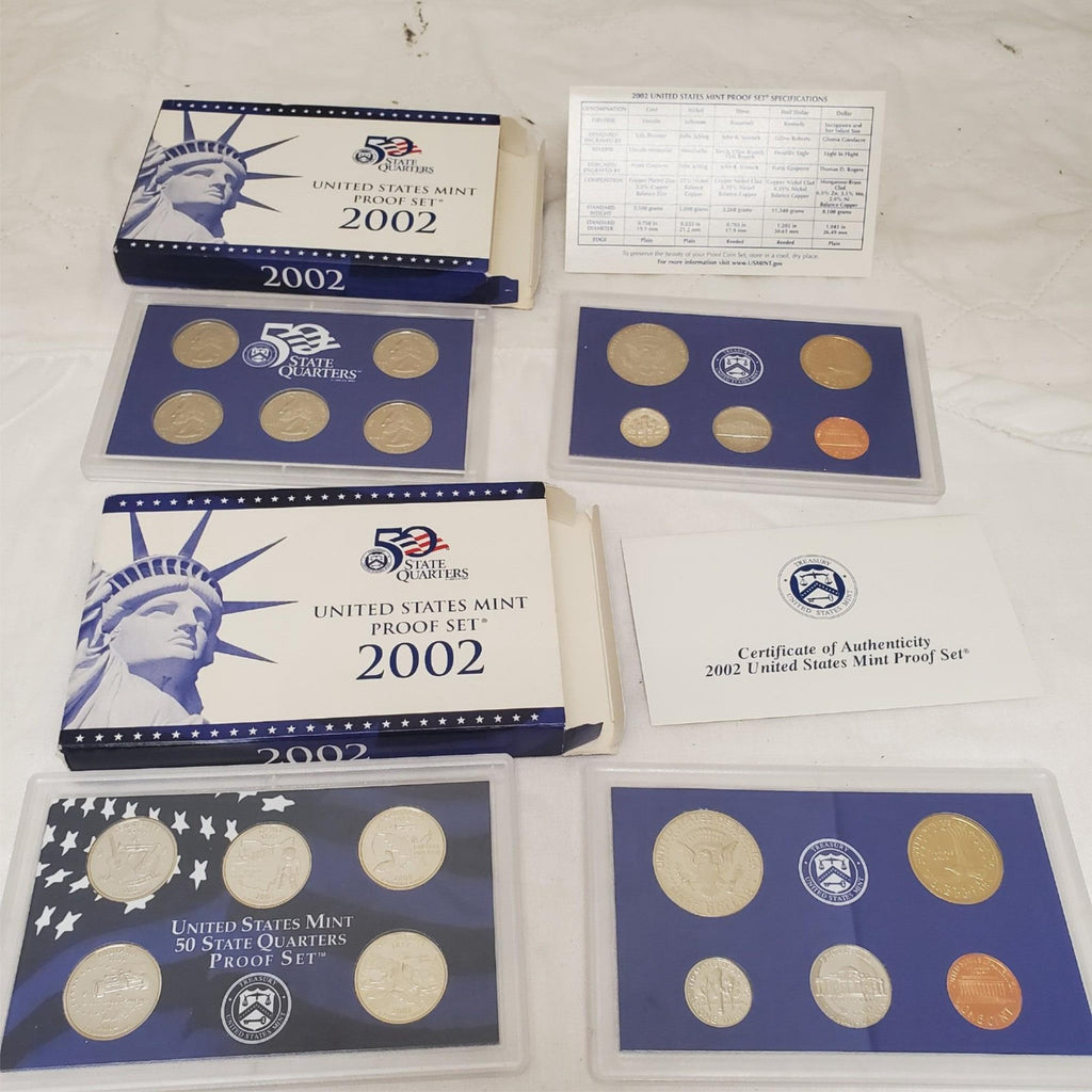 2002-S Proof Set 10 Coin US Mint Set w/ OGP & COA Uncirculated Collector Coins