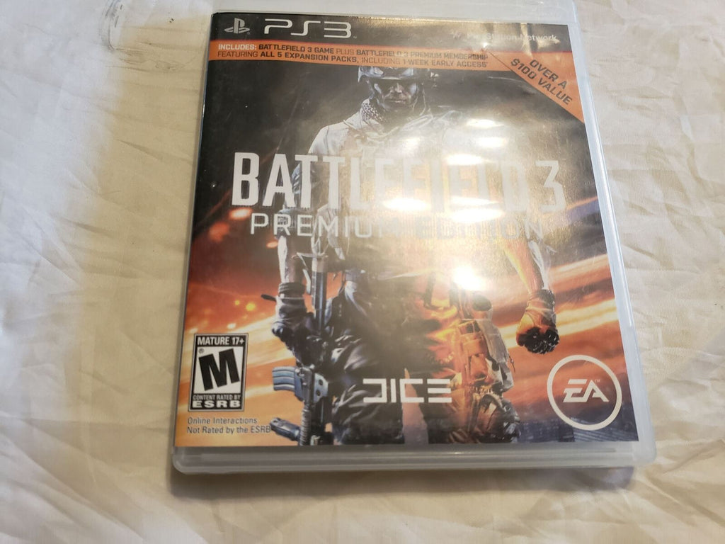 Battlefield 3 PS3 Premium Edition (Sony PlayStation 3)MN Manual Included ON Disc