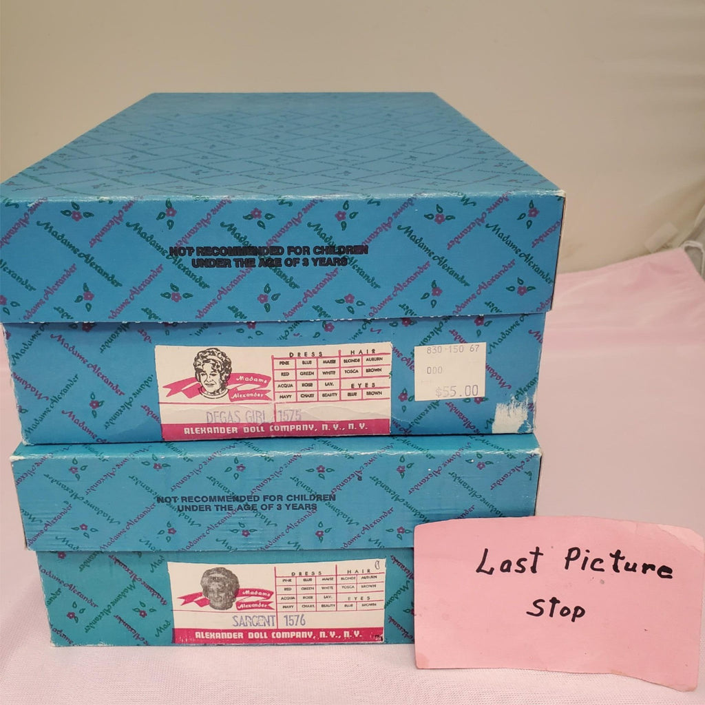 Madame Alexander #1575 Degas Girl #1576 Sargent Dolls Set with Box