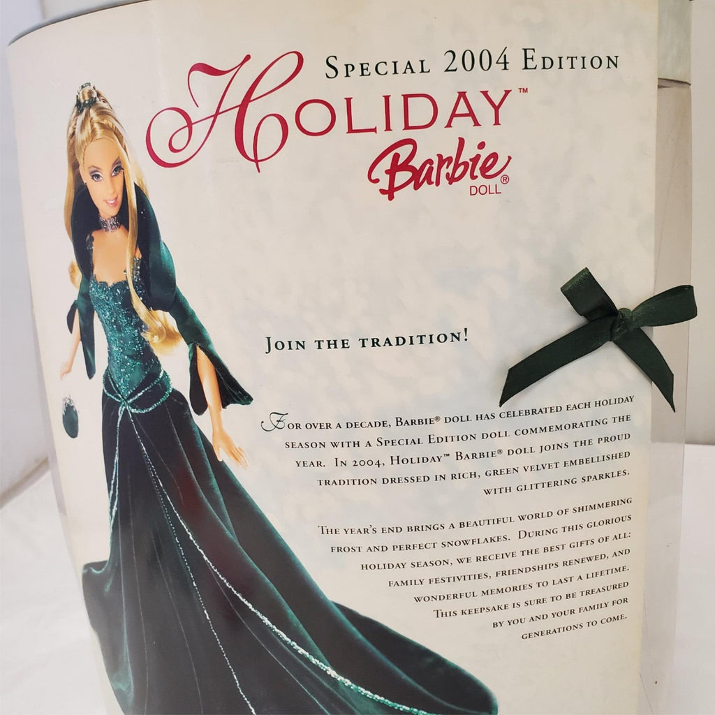 Barbie 2004 - Holiday Barbie Collector Doll - Mattel Blonde Green Dress
